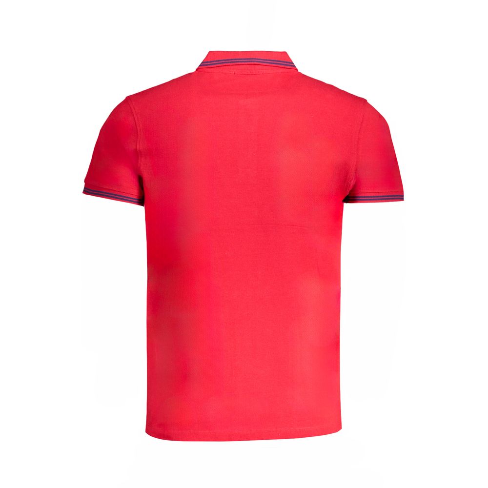 Cavalli Class Rotes Baumwoll-Poloshirt