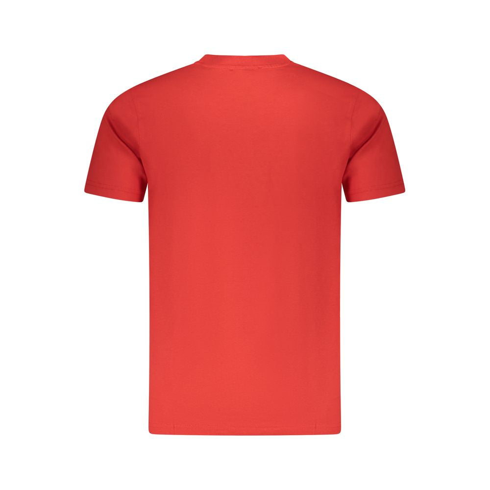 Cavalli Class Rotes Baumwolle Männer T-Shirt