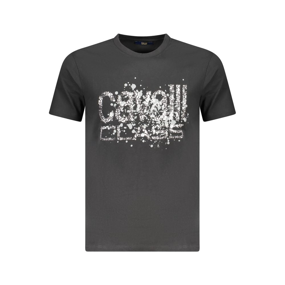 Cavalli Class Schwarzes Baumwolle Männer T-Shirt