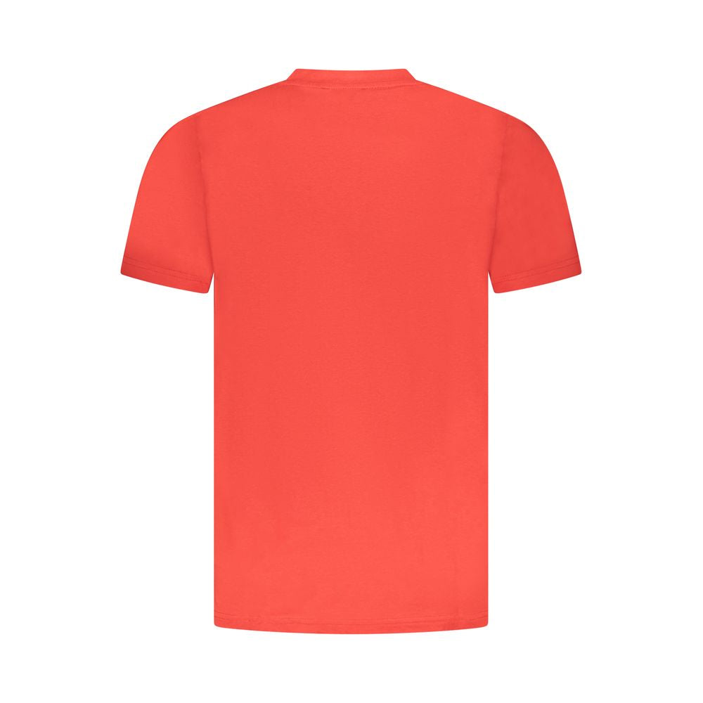 Cavalli Class Rotes Baumwolle Männer T-Shirt