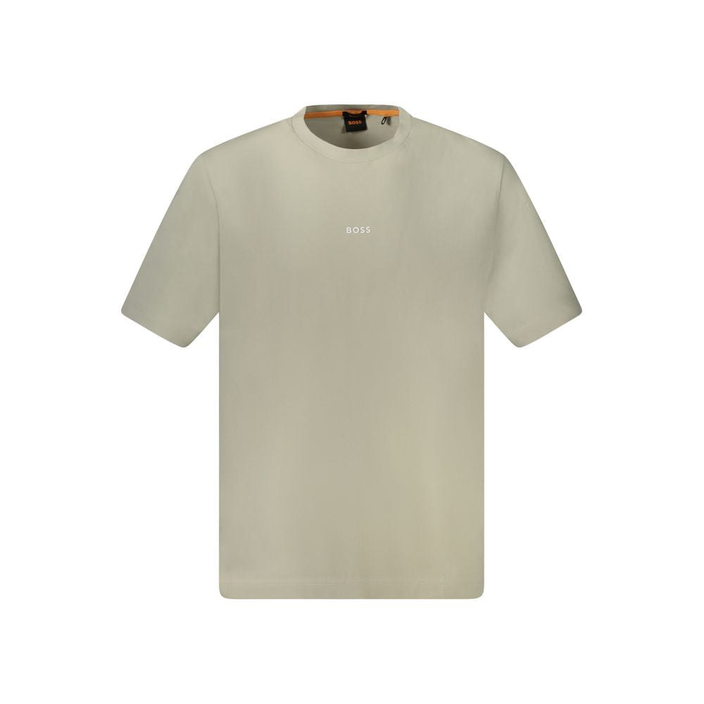 Hugo Boss Beigefarbenes T-Shirt aus Baumwolle