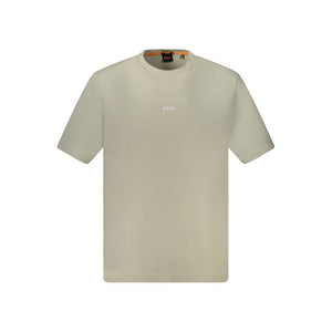 Hugo Boss Beigefarbenes T-Shirt aus Baumwolle