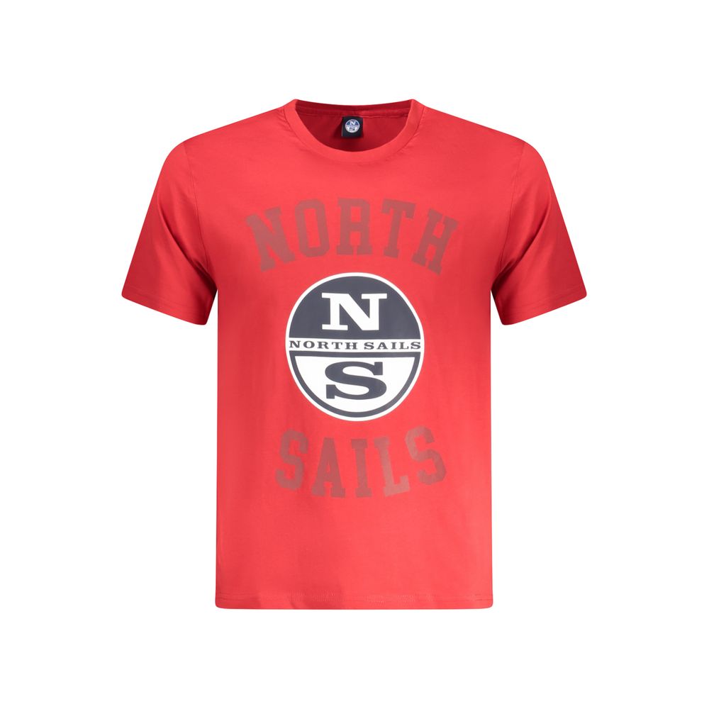 North Sails Rotes Baumwolle Männer T-Shirt