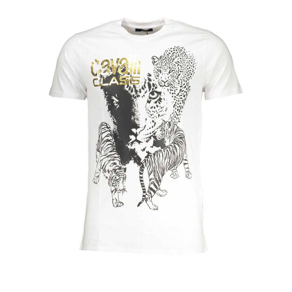 Cavalli Class T-Shirt aus weißer Baumwolle