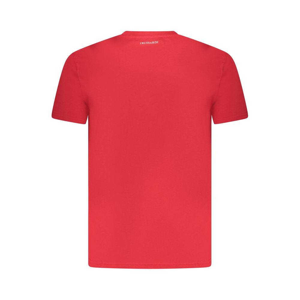 Trussardi Rotes Baumwolle Männer T-Shirt