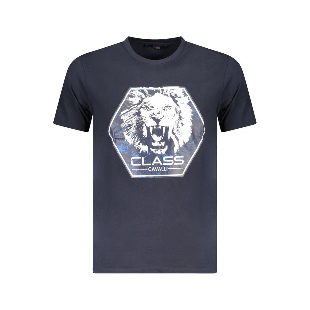 Cavalli Class Blau Baumwolle Männer T-Shirt