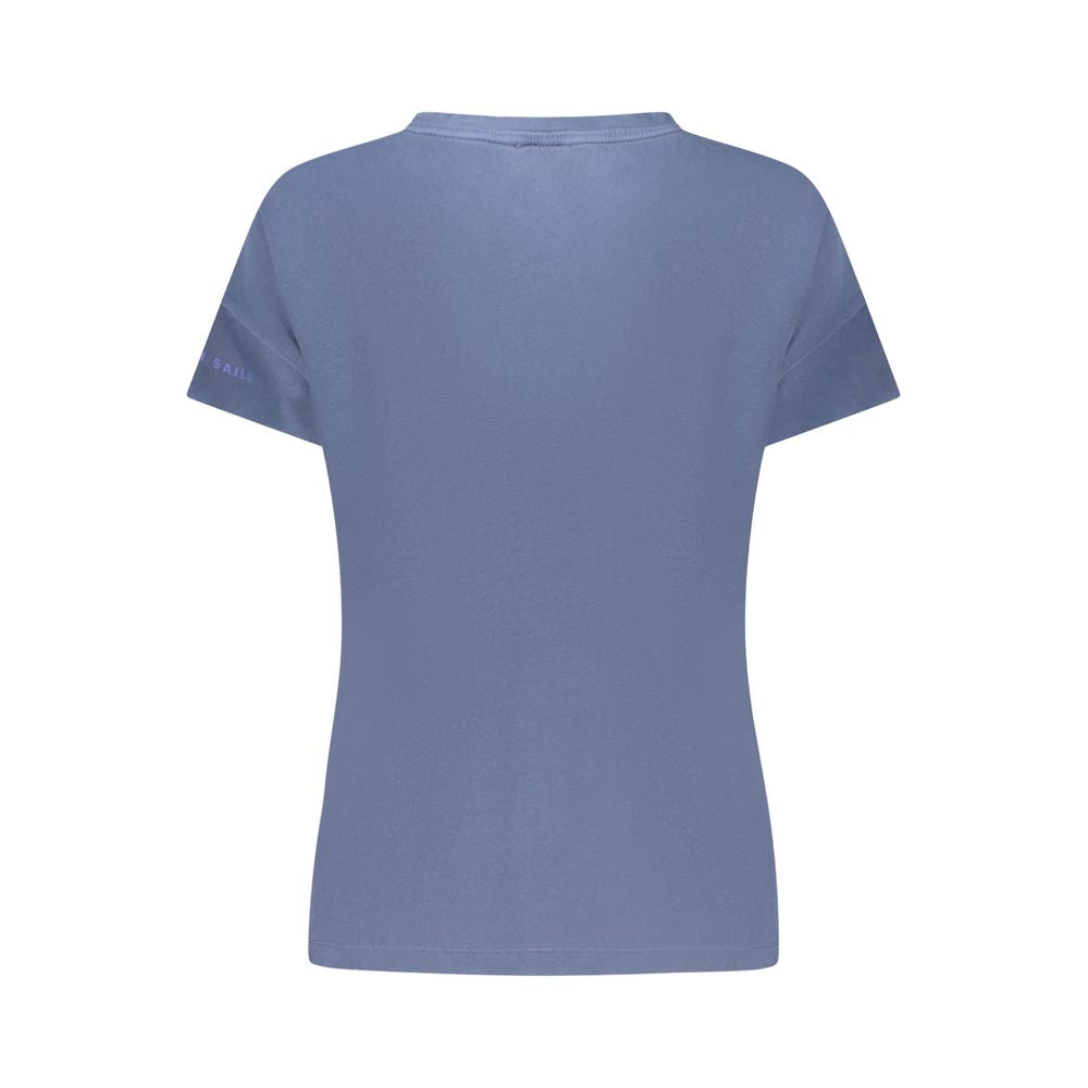 North Sails T-Shirt aus blauer Baumwolle für Frauen