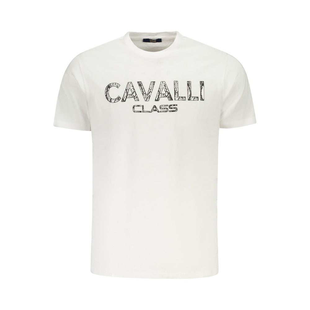 Cavalli Class Weißes Baumwolle Männer T-Shirt