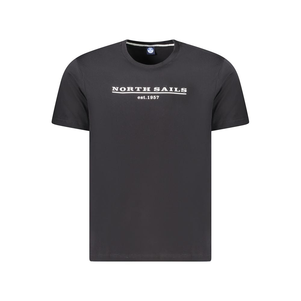 North Sails Schwarzes Baumwolle Männer T-Shirt