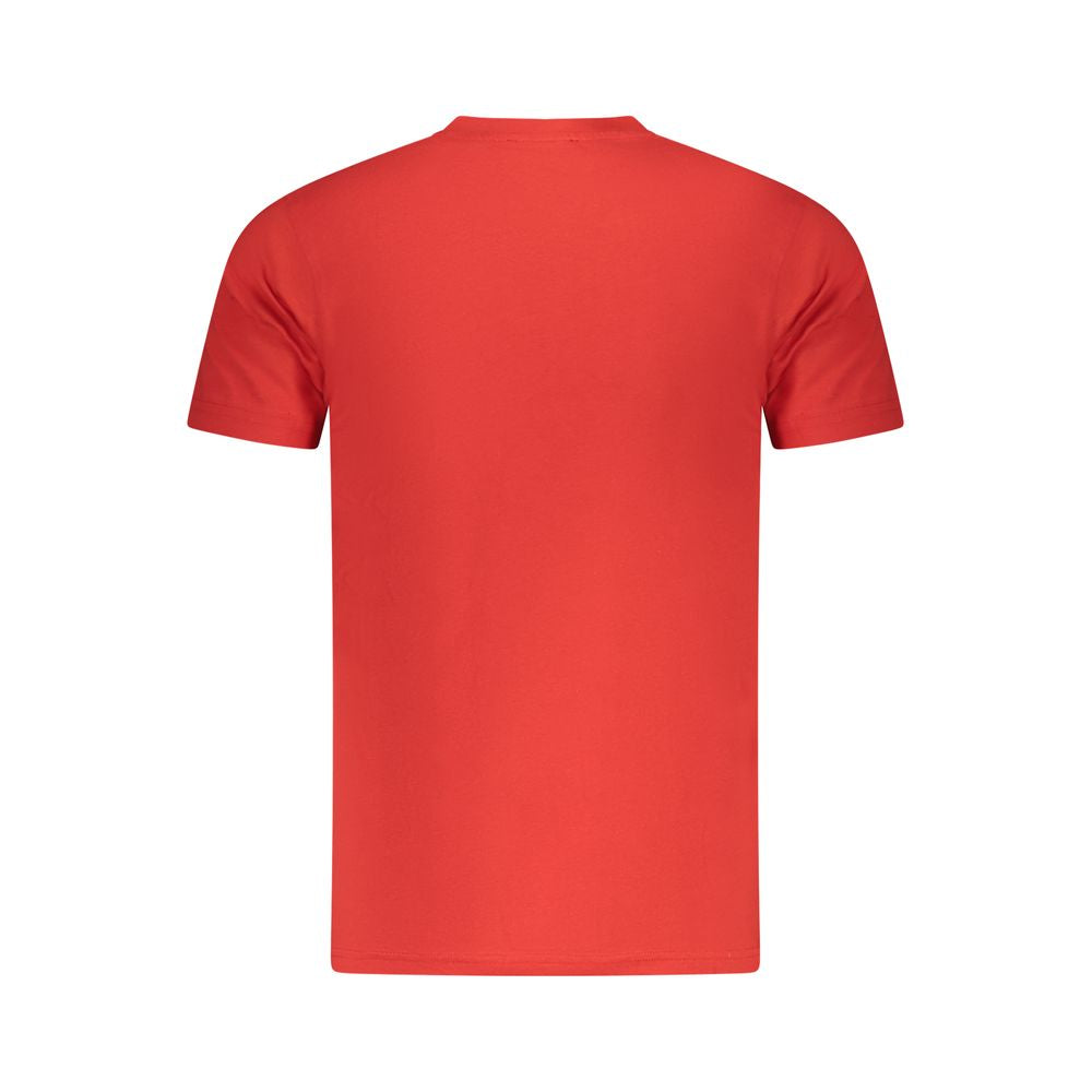 Cavalli Class Rotes Baumwolle Männer T-Shirt