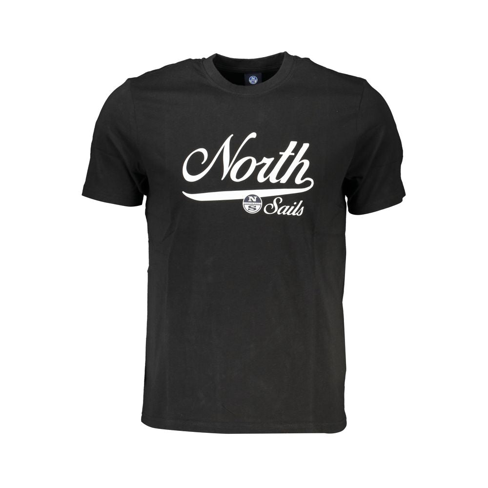 North Sails Schwarzes T-Shirt aus Baumwolle