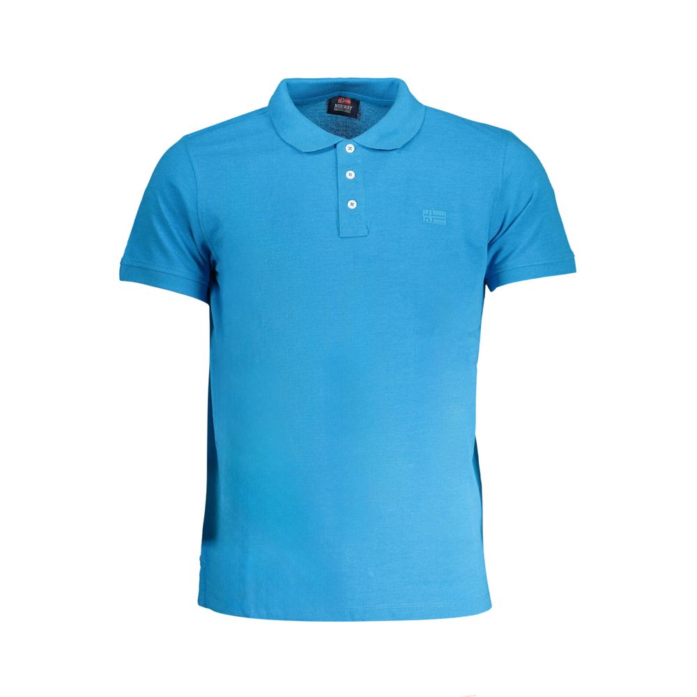 Norway 1963 Blaues Baumwoll-Poloshirt