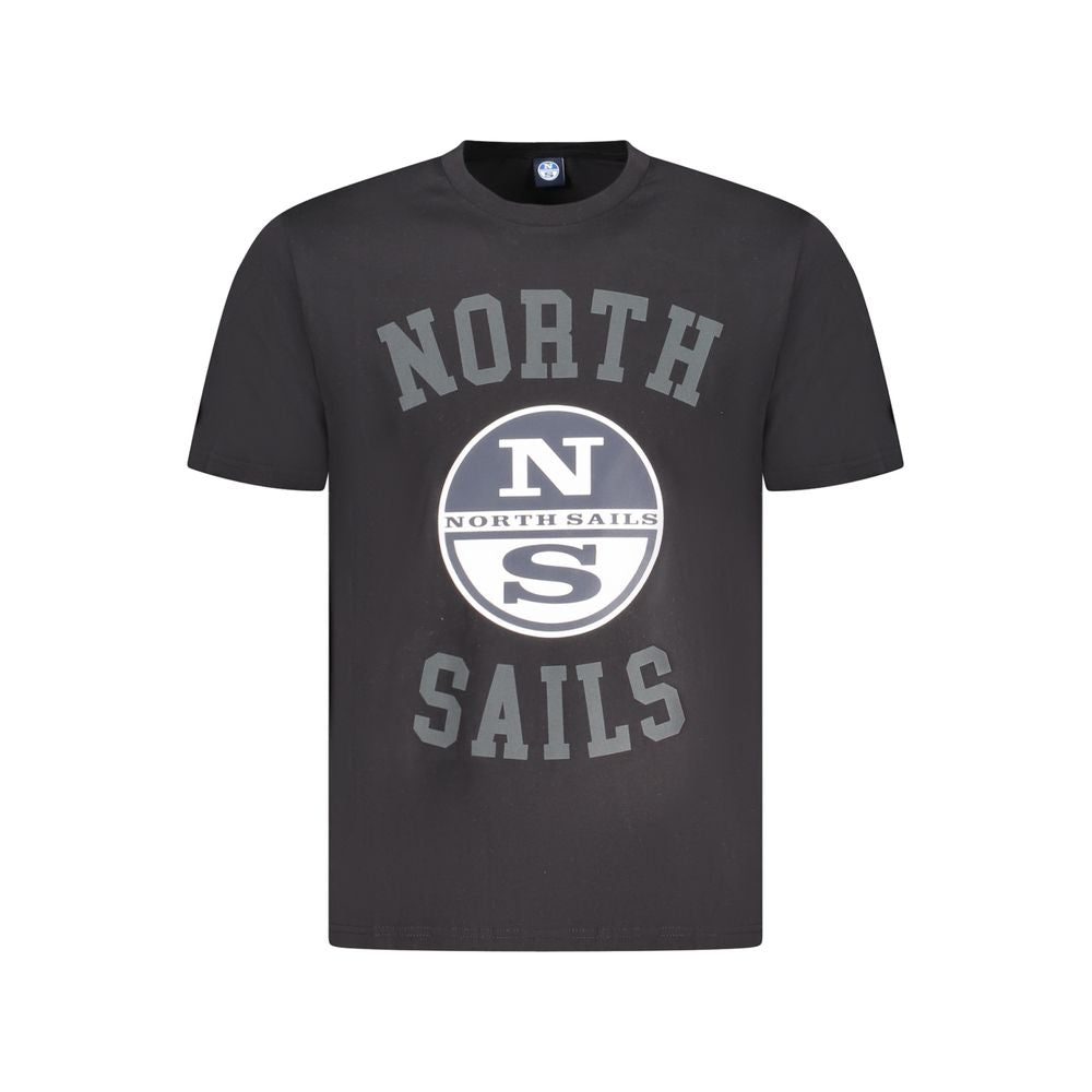 North Sails Schwarzes Baumwolle Männer T-Shirt