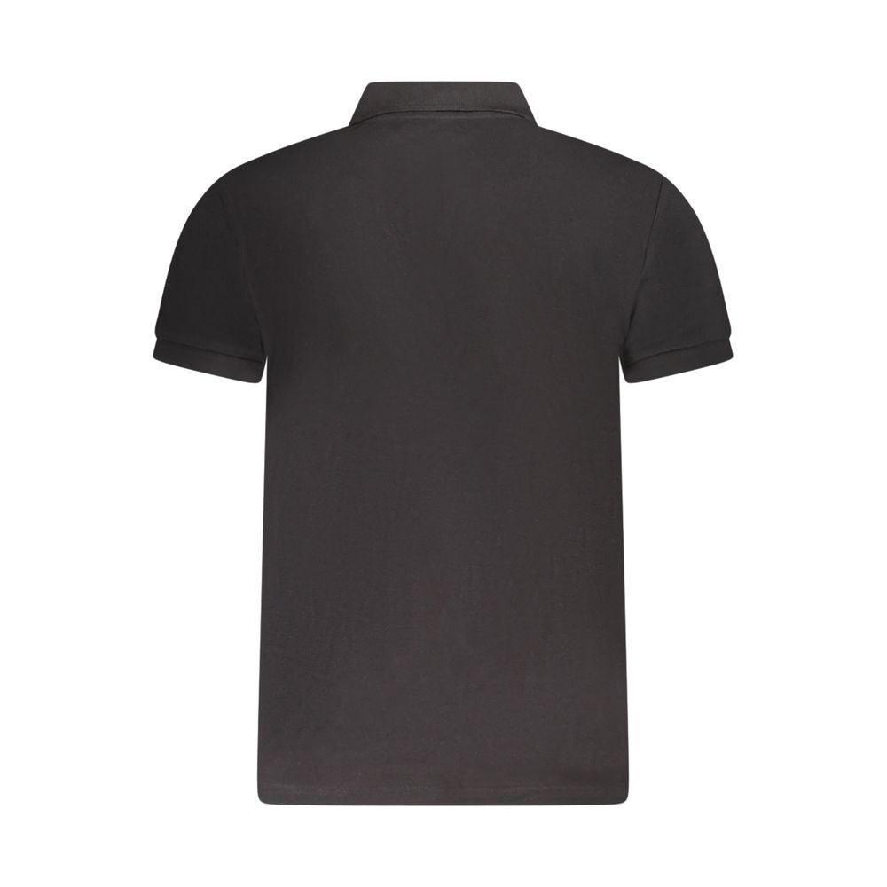 Cavalli Class Schwarzes Baumwoll-Poloshirt für Männer