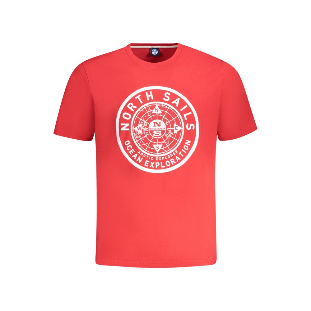 North Sails Rotes Baumwolle Männer T-Shirt