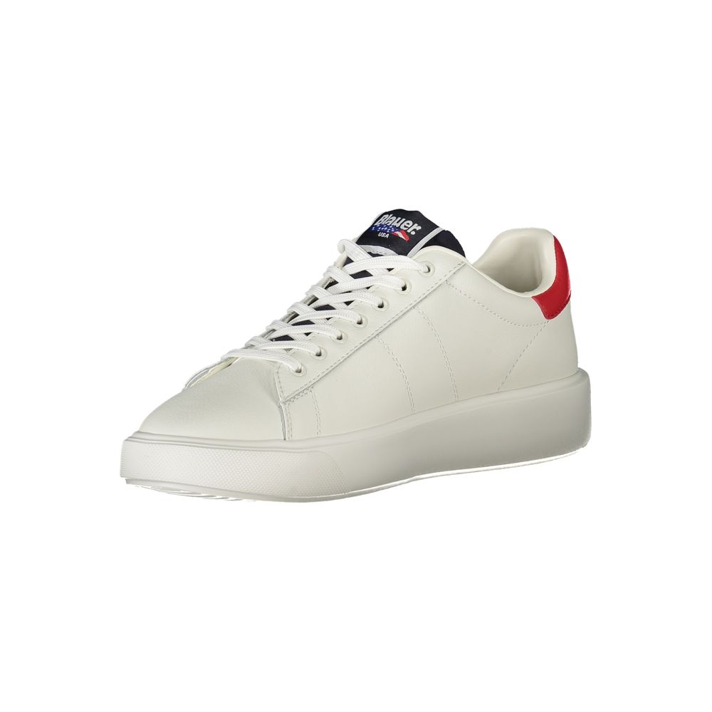 Blauer Weißes Leder Herren Sneaker