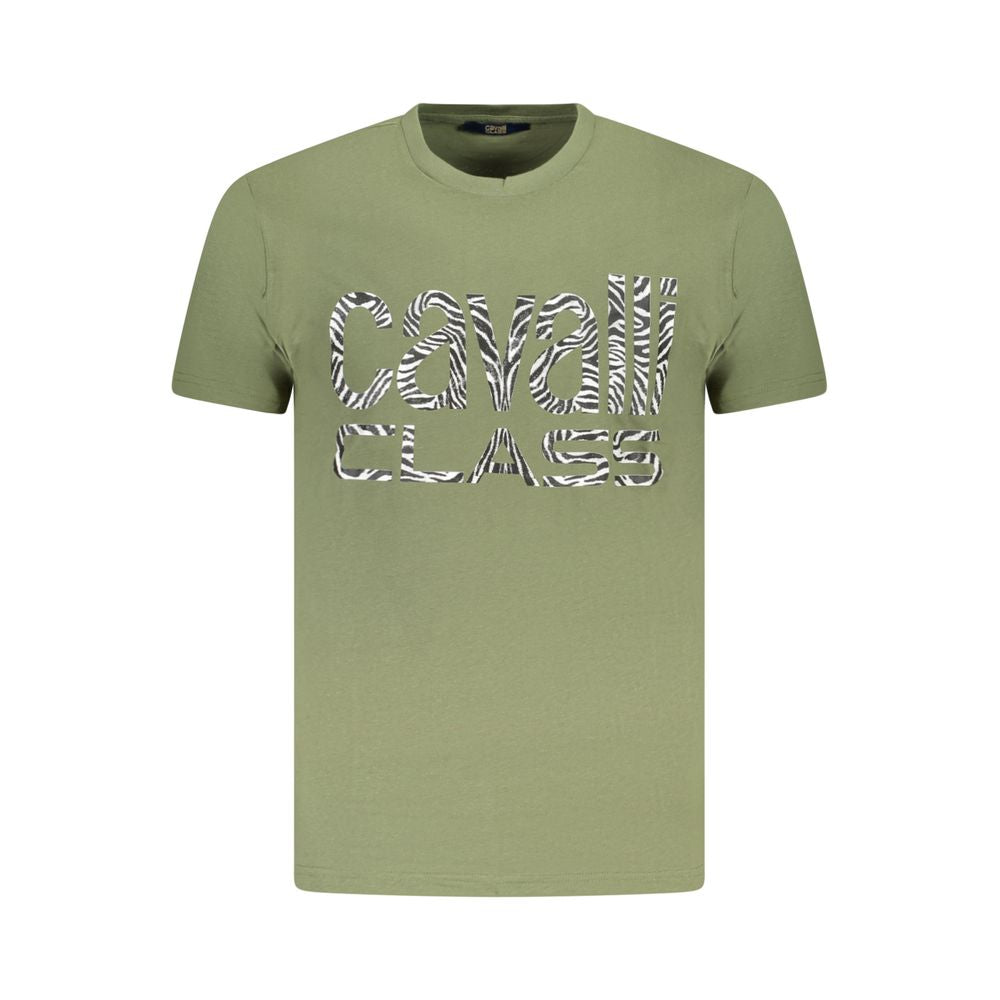 Cavalli Class Grünes Baumwolle Männer T-Shirt