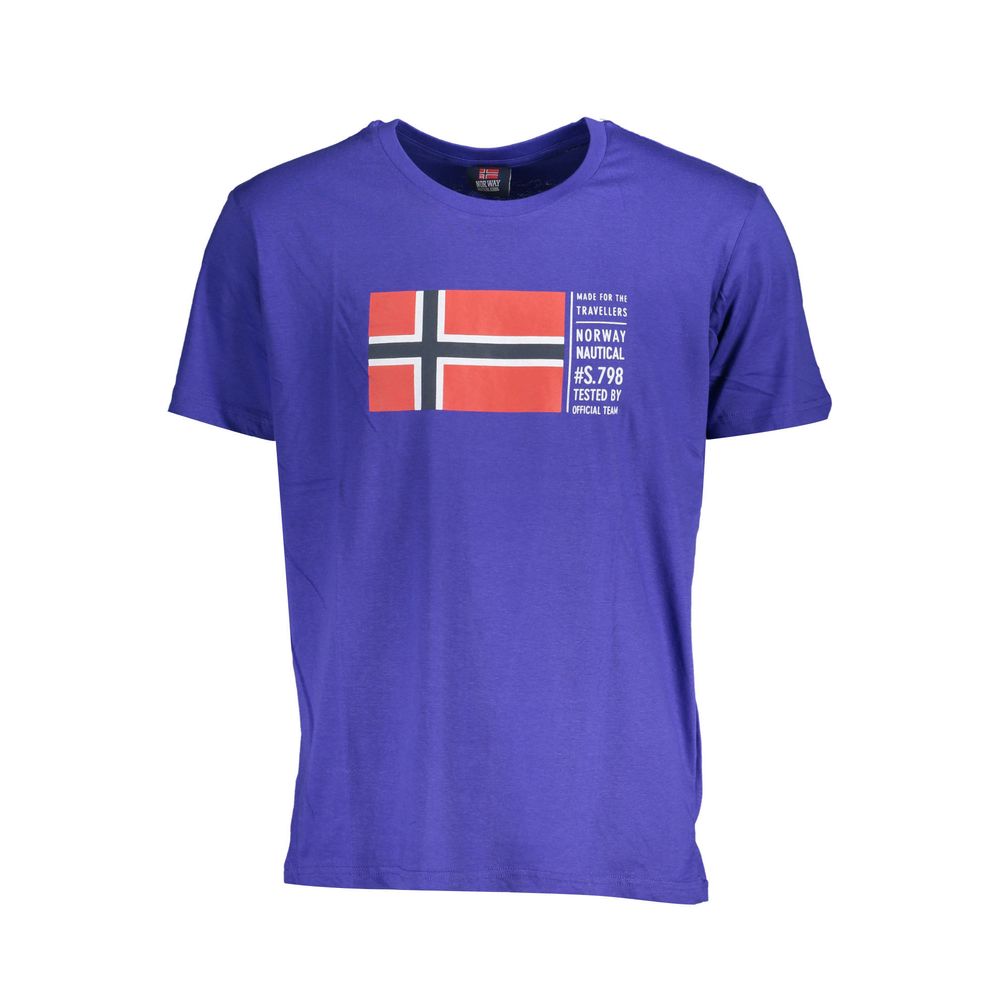 Norway 1963 Blau Baumwolle Männer T-Shirt