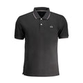 La Martina Schwarzes Baumwoll-Poloshirt für Männer