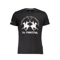 La Martina Schwarzes Baumwolle Männer T-Shirt