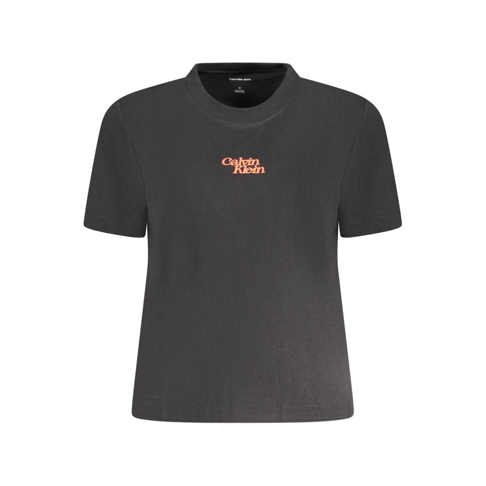 Calvin Klein Schwarzes Baumwoll-T-Shirt für Frauen