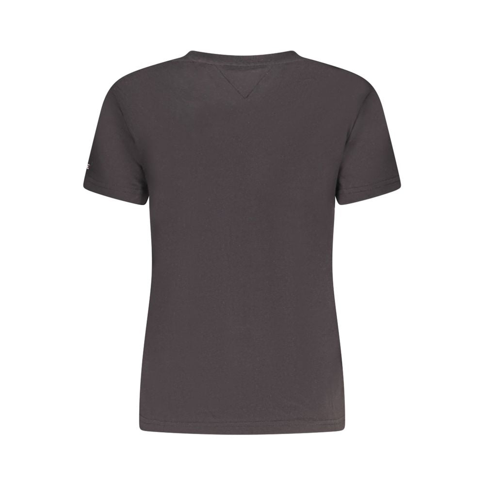 Tommy Hilfiger Schwarzes Baumwoll-T-Shirt für Frauen