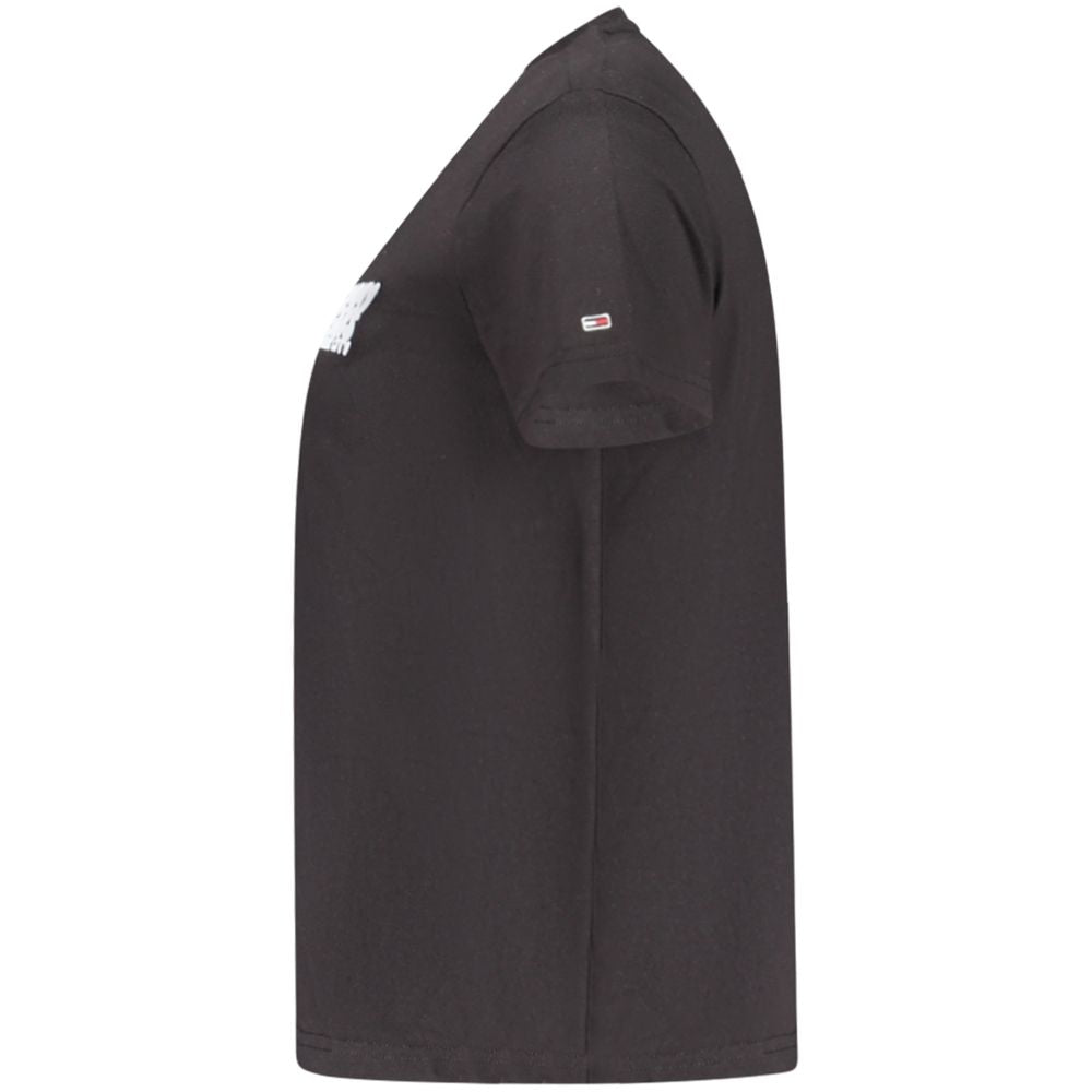 Tommy Hilfiger Schwarzes Baumwoll-T-Shirt für Frauen