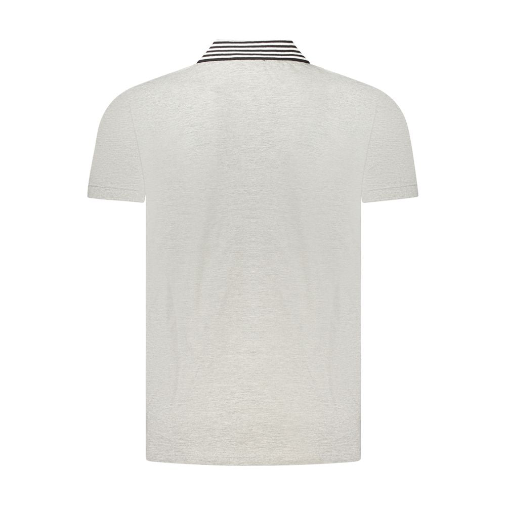 Cavalli Class Graues Baumwoll-Poloshirt