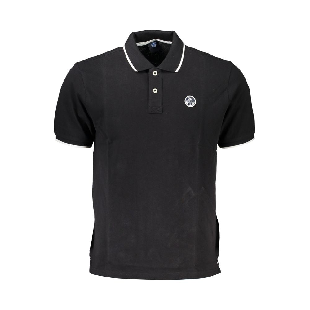 North Sails Schwarzes Baumwoll-Poloshirt