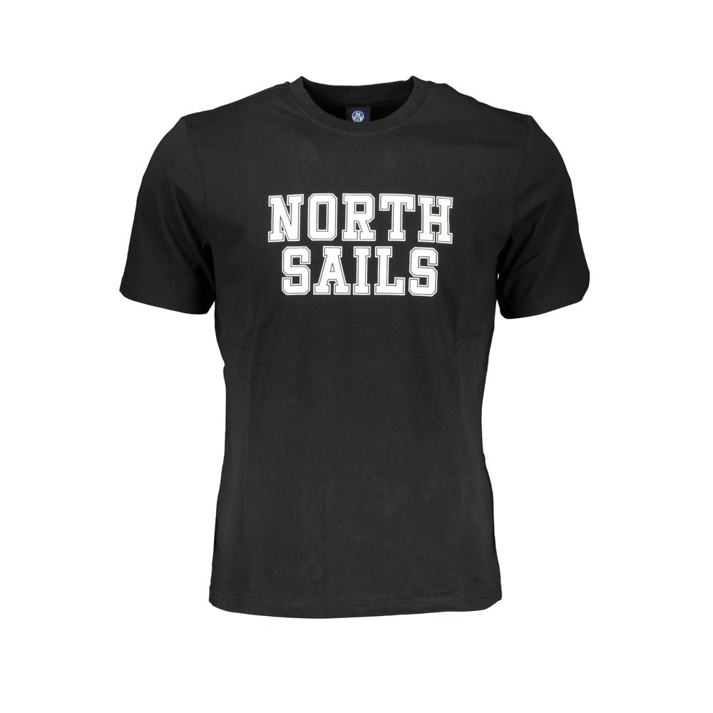 North Sails Schwarzes T-Shirt aus Baumwolle