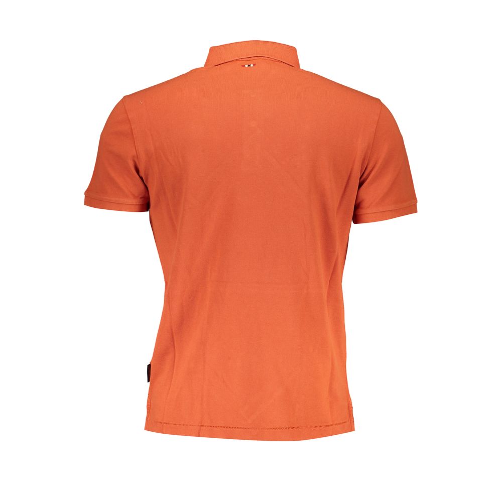 Napapijri Orangefarbenes Baumwoll-Poloshirt