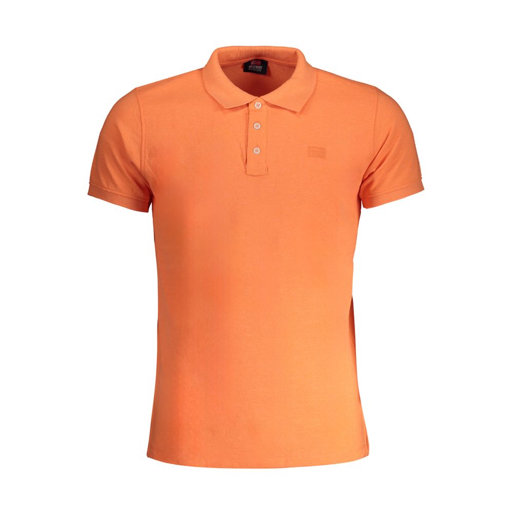 Norway 1963 Orangefarbenes Baumwoll-Poloshirt