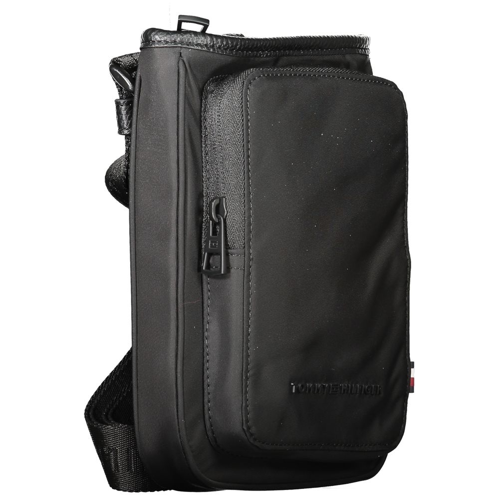 Tommy Hilfiger Schwarze Polyester Männer Umhängetasche