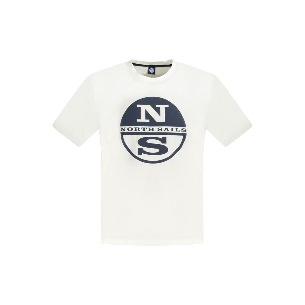North Sails Weißes Herren-T-Shirt aus Baumwolle