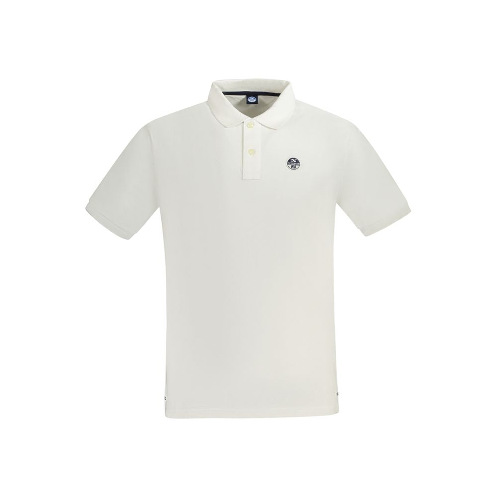 North Sails Weißes Baumwoll-Poloshirt für Männer