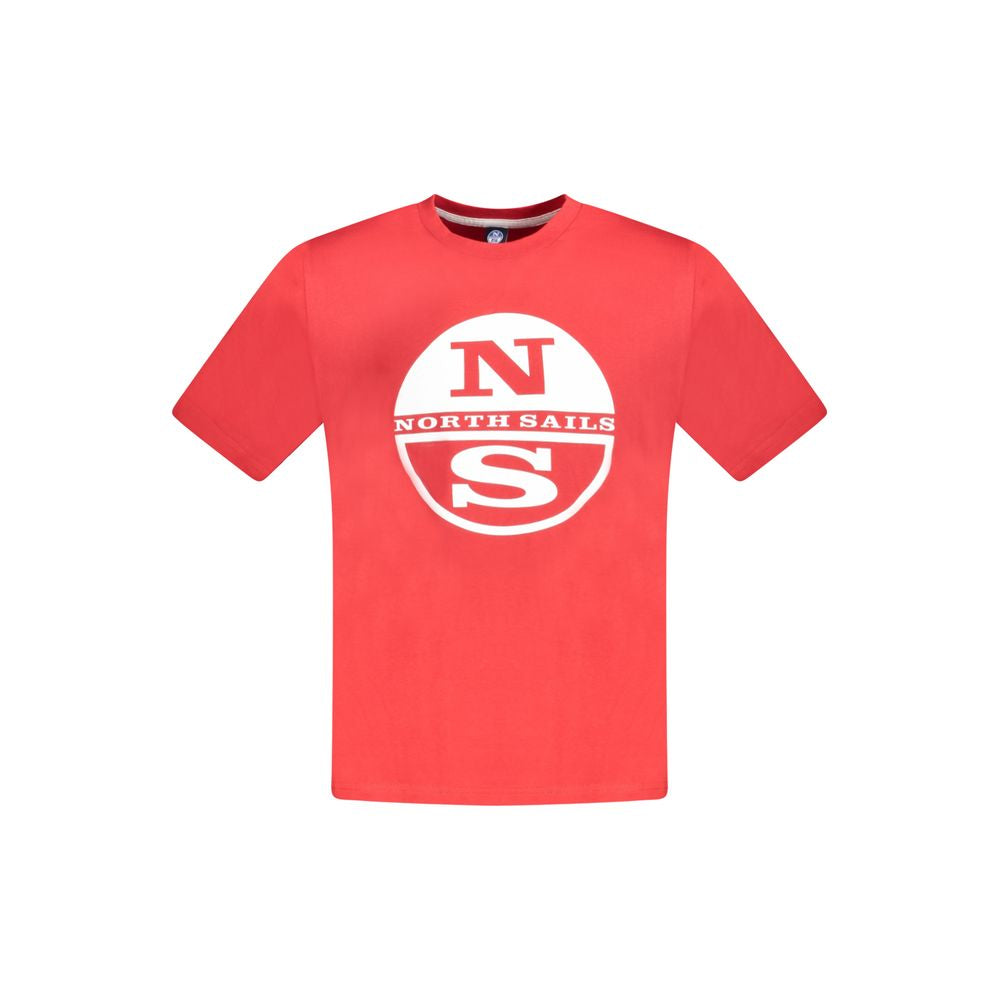 North Sails Rotes Baumwolle Männer T-Shirt