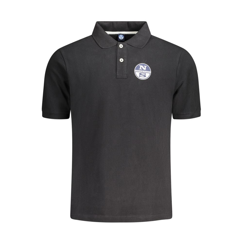 North Sails Schwarzes Herren-Poloshirt aus Baumwolle