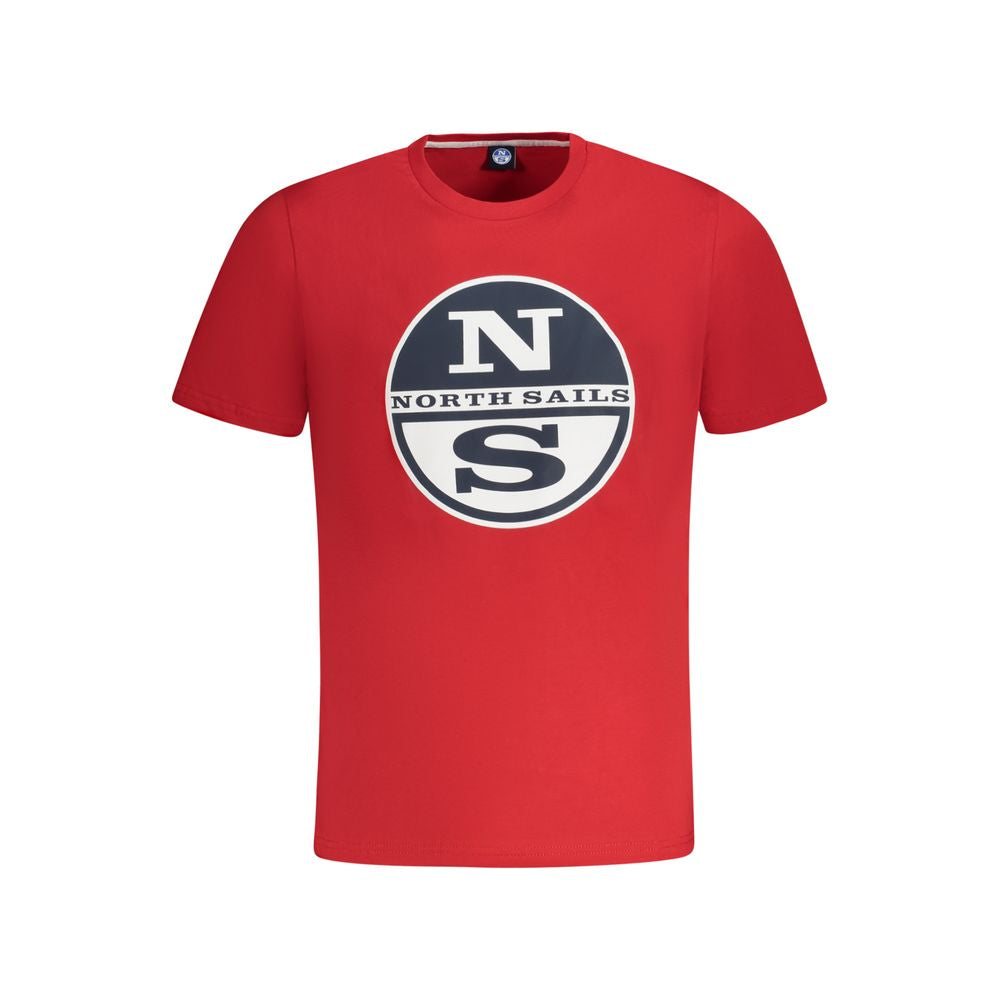 North Sails Rotes Baumwolle Männer T-Shirt