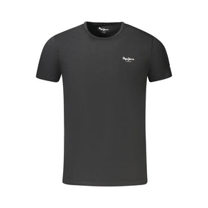 Pepe Jeans Schwarzes Baumwolle Männer T-Shirt