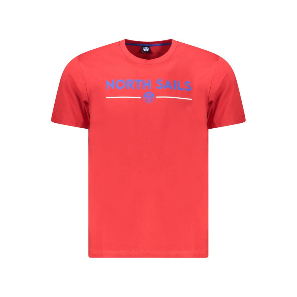 North Sails Rotes Baumwolle Männer T-Shirt