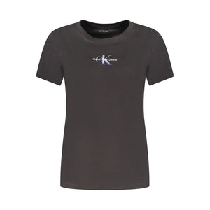 Calvin Klein Schwarzes Baumwoll-T-Shirt für Frauen