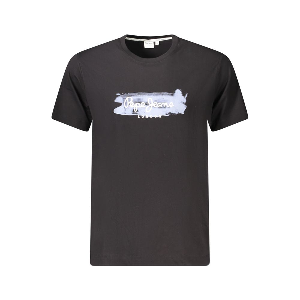 Pepe Jeans Schwarzes Baumwolle Männer T-Shirt