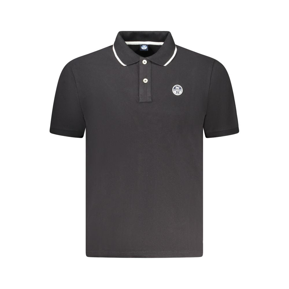 North Sails Schwarzes Herren-Poloshirt aus Baumwolle