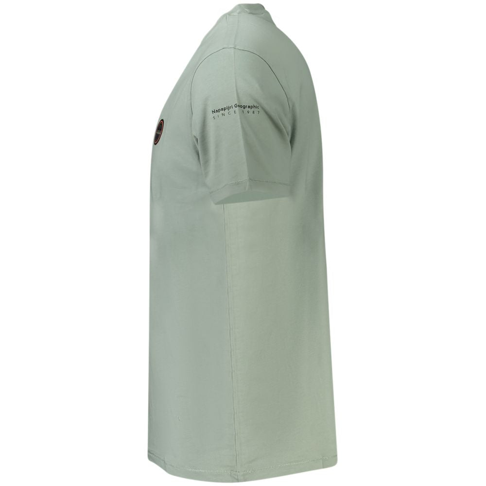 Napapijri Grünes Baumwolle Männer T-Shirt