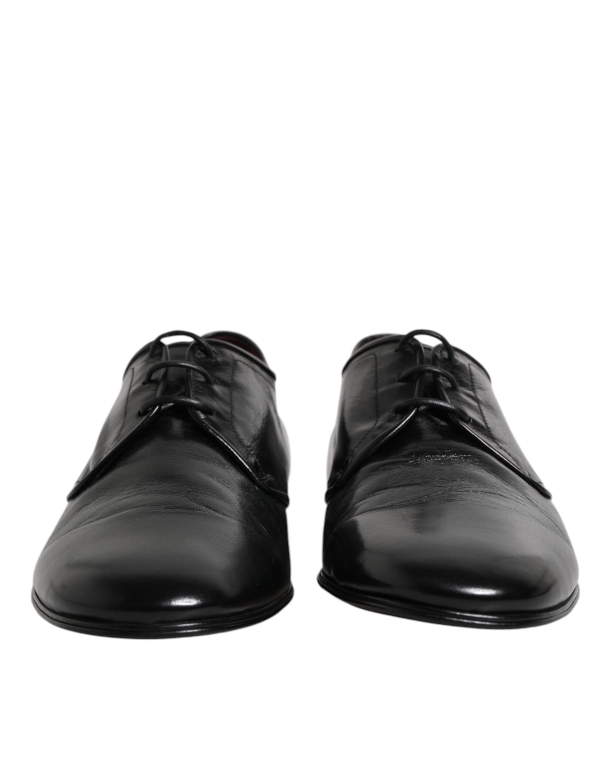 Dolce & Gabbana Schwarze Leder Schnürschuhe Derby Kleid Formelle Schuhe
