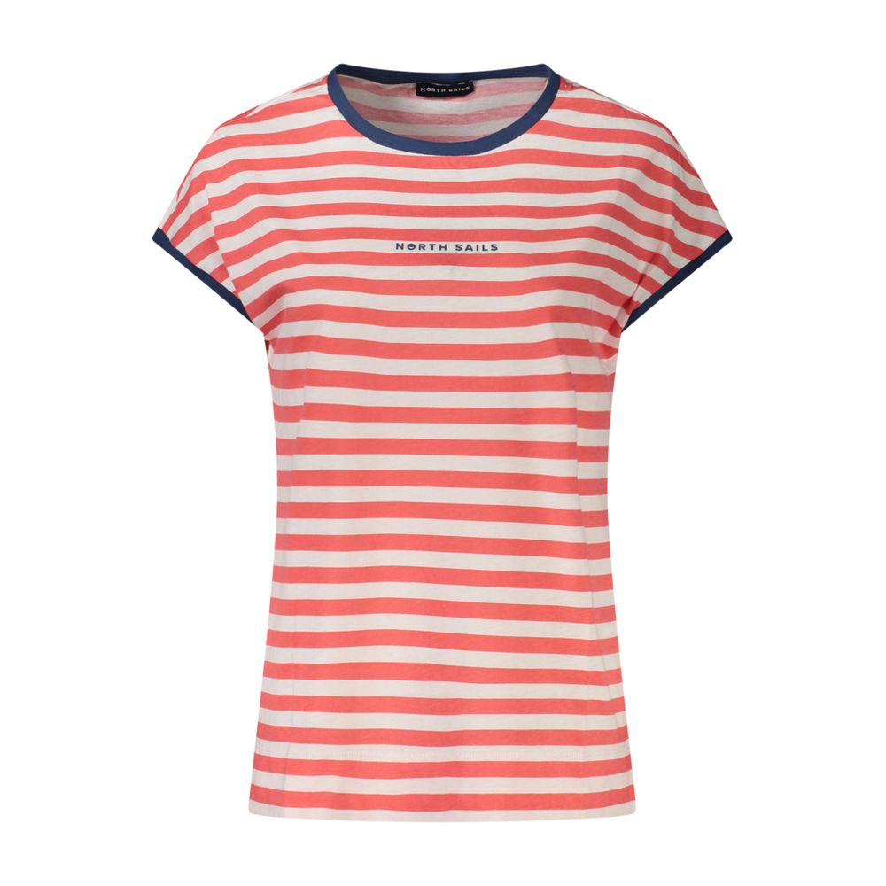 North Sails Rotes Baumwoll-T-Shirt für Frauen