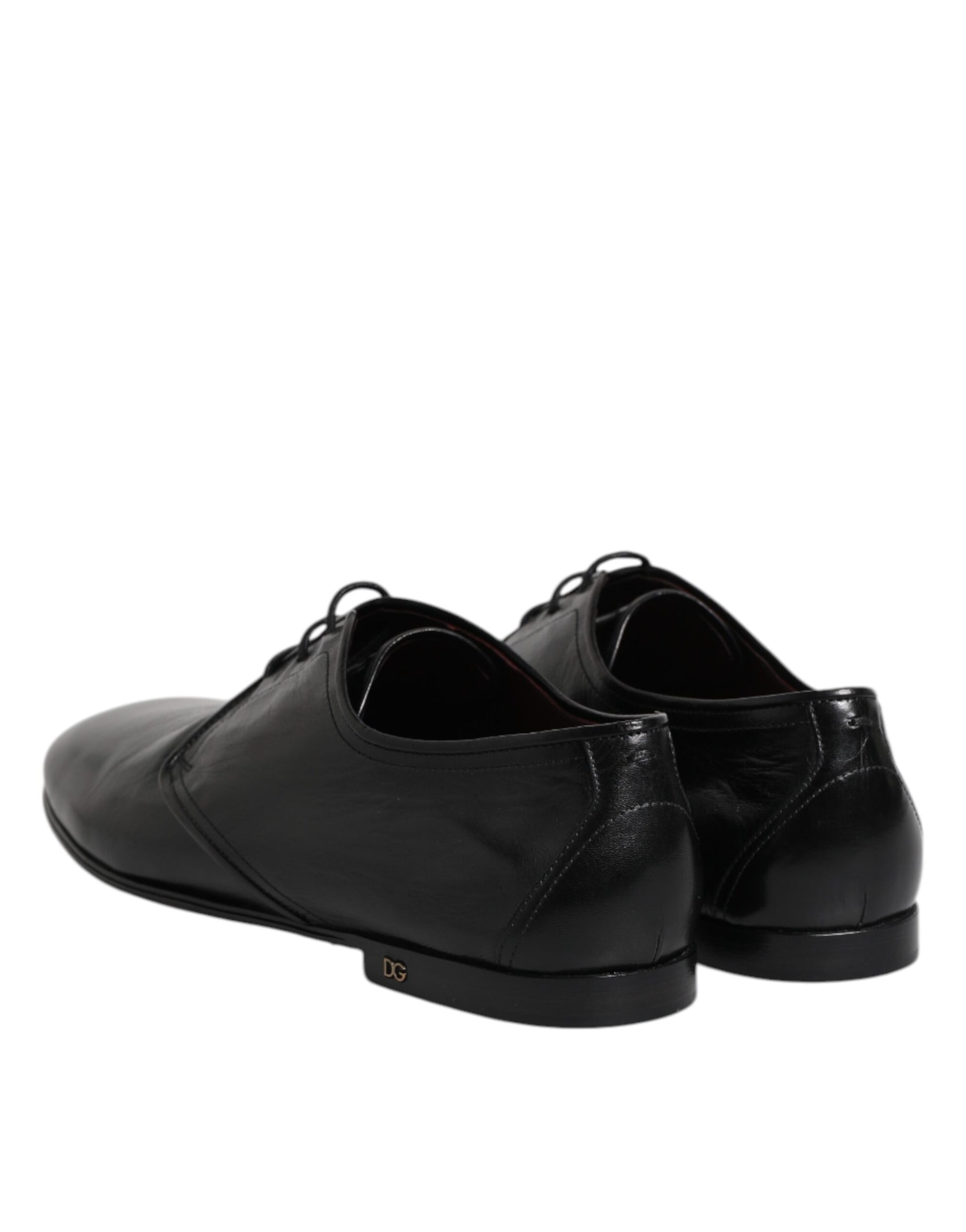 Dolce & Gabbana Schwarze Leder Schnürschuhe Derby Kleid Formelle Schuhe