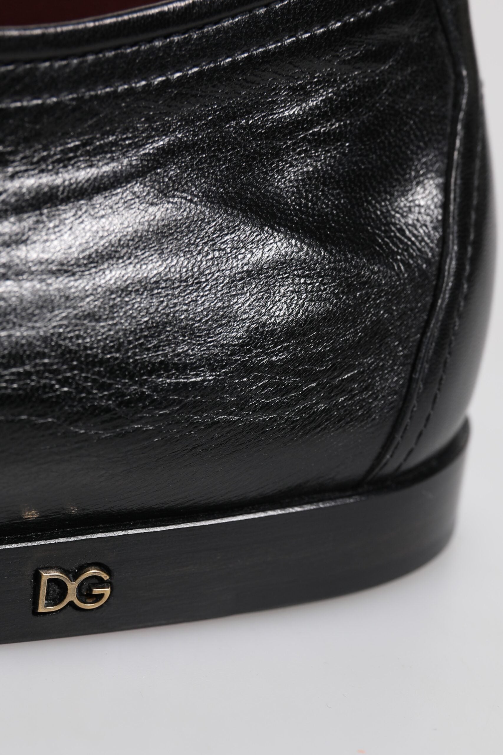 Dolce & Gabbana Schwarze Leder Schnürschuhe Derby Kleid Formelle Schuhe