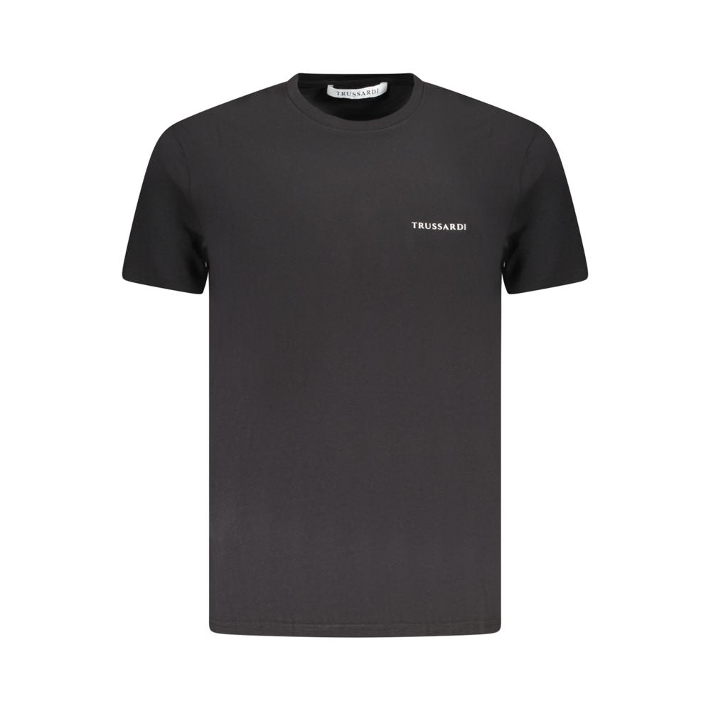 Trussardi Schwarzes Baumwolle Männer T-Shirt