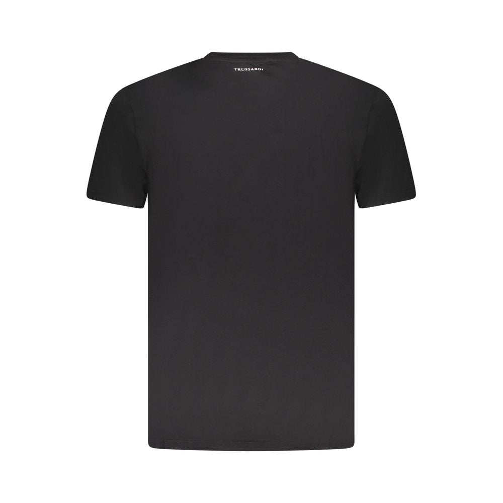Trussardi Schwarzes Baumwolle Männer T-Shirt
